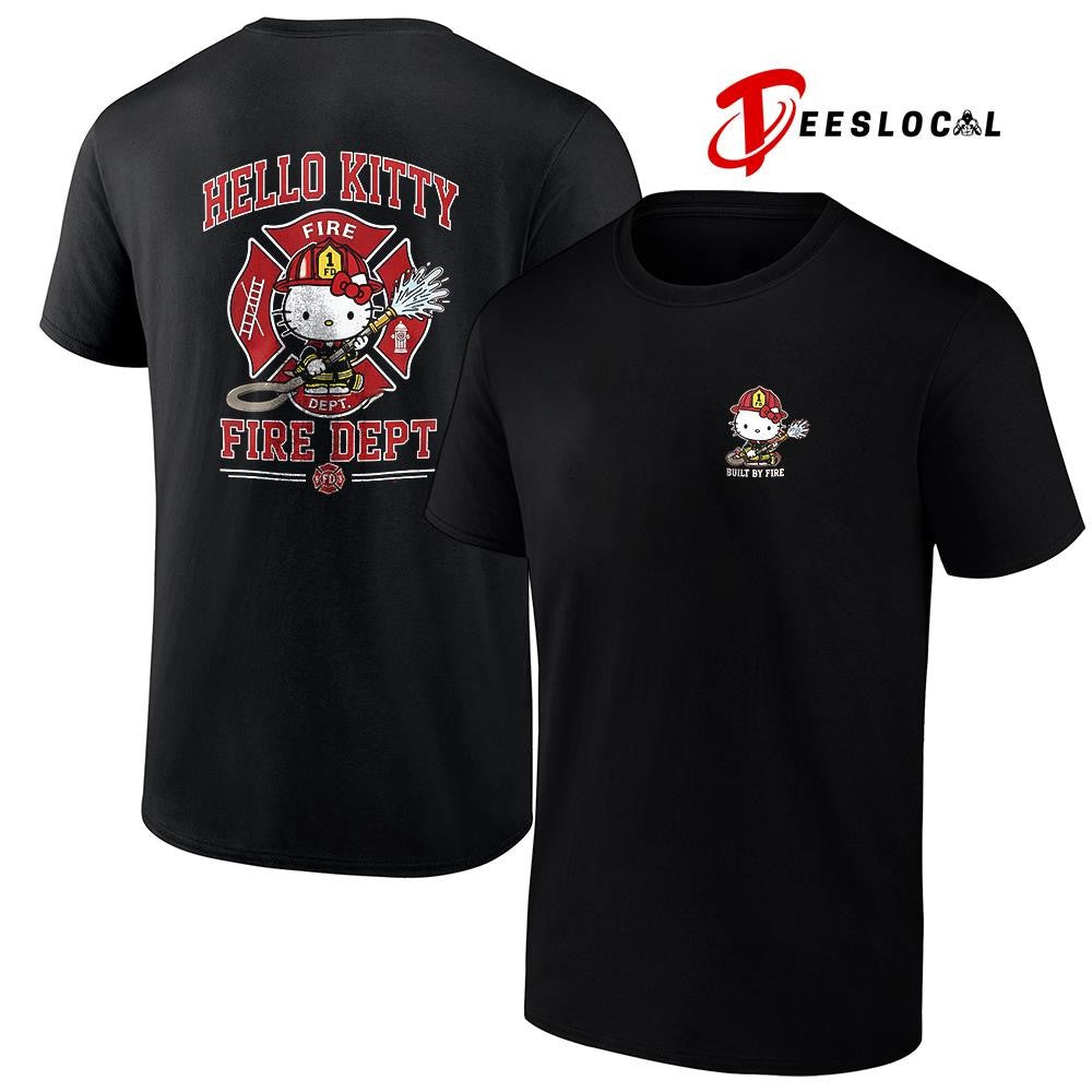 Blue Dog built by fire fire dept graphic shirt Unisex