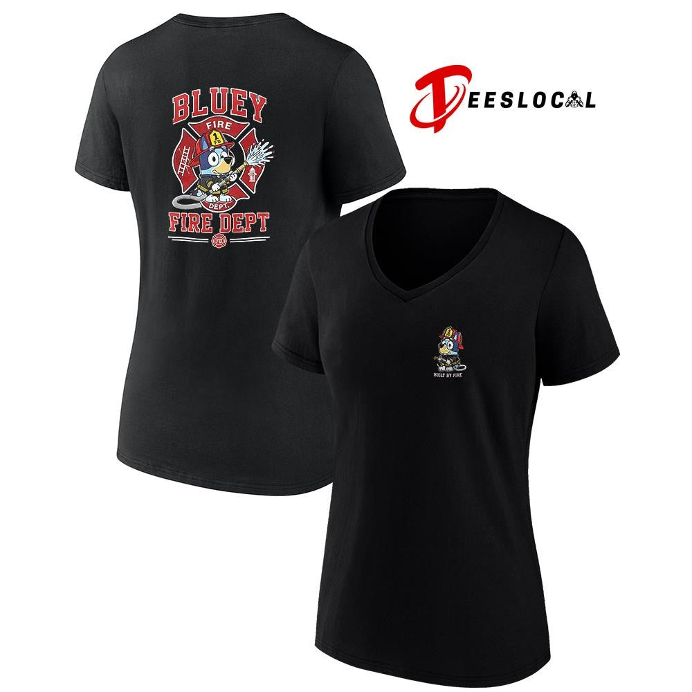 Blue Dog built by fire graphic shirt Unisex
