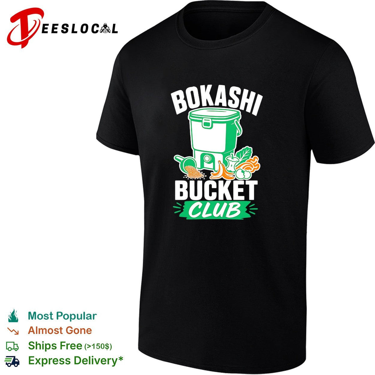 Bokashi bucket club composting shirt Unisex