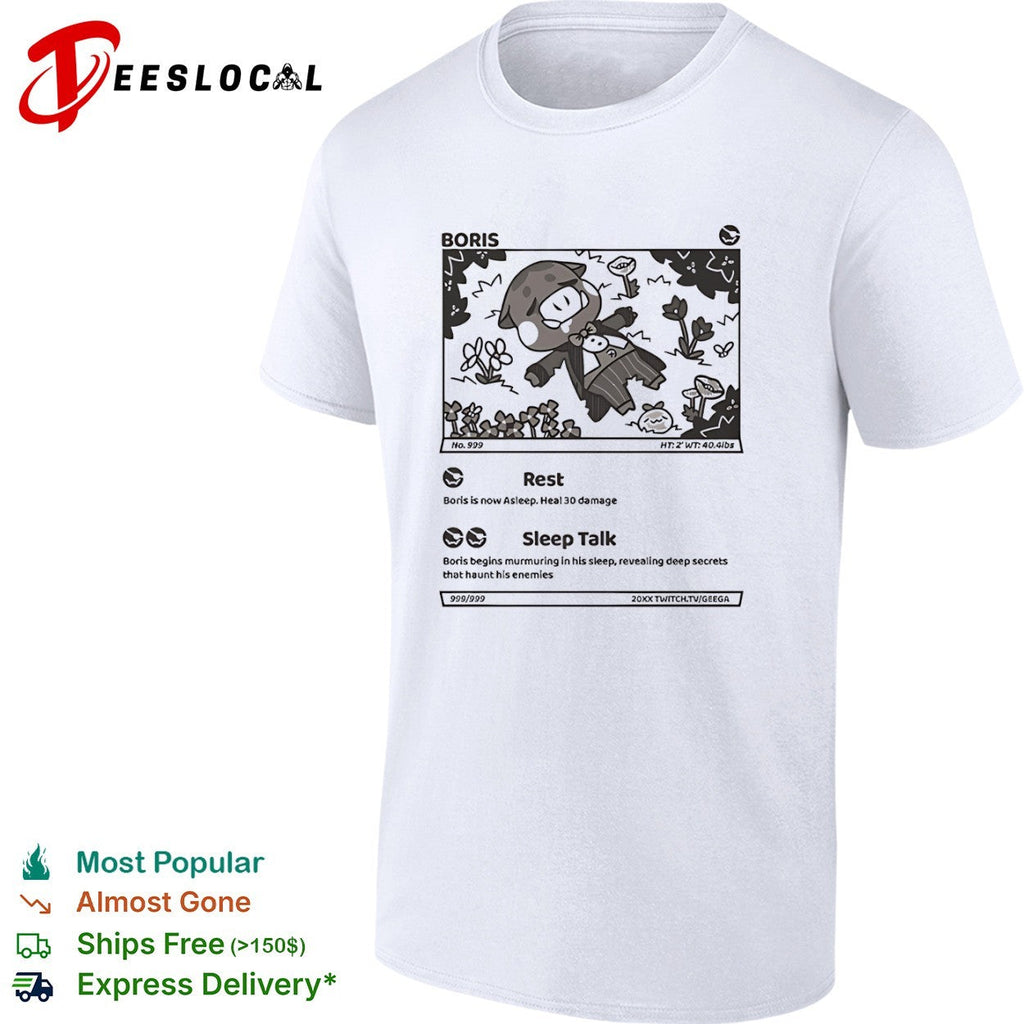 Boris Trading Card Game Design Rest Sleep Talk 20XX Shirt Unisex