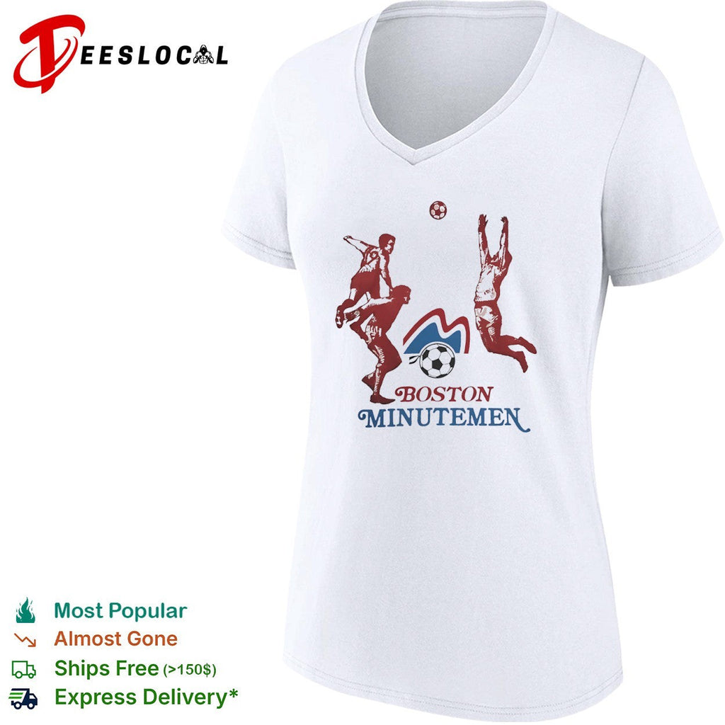 Boston Minutemen NASL Soccer Team Logo and Players shirt Unisex