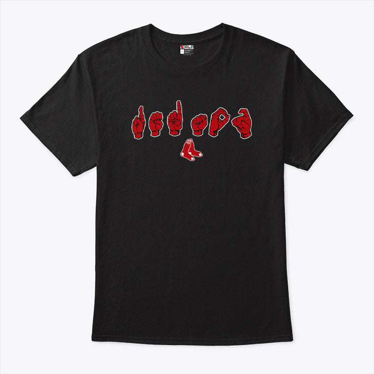 Boston Red Sox ASL Hand Sign T Shirt Unisex