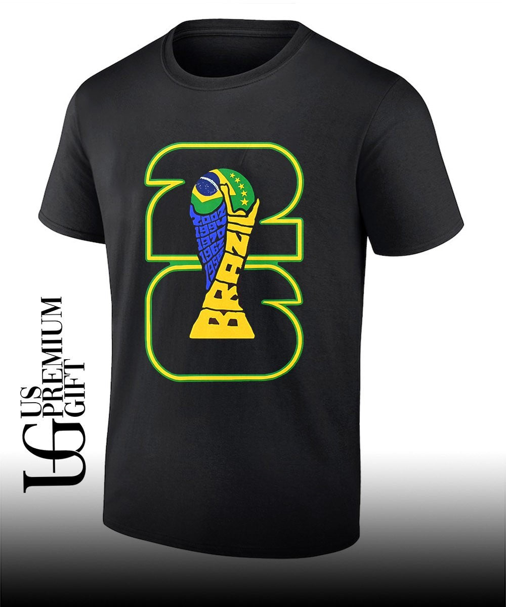 Brazil National Football Team 2002 1994 1970 1962 1958 World Cup Champions shirt Unisex