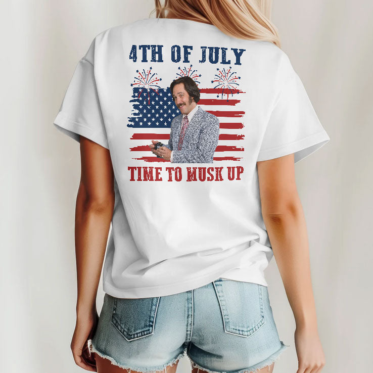 Brian FanBrian Fantana Time To Musk Up Funny Anchorman 4th of July T Shirt Unisex