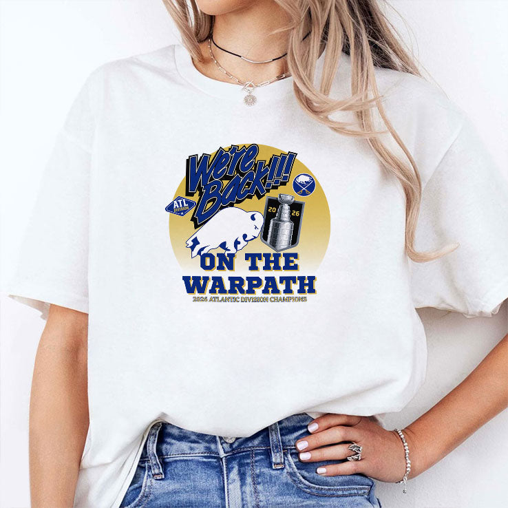 Buffalo Sabres We’re Back On The Warpath 2026 Atlantic Division Champions Shirt Unisex