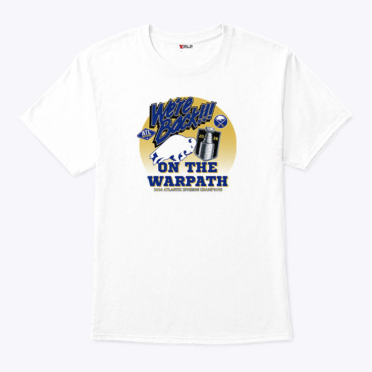 Buffalo Sabres We’re Back On The Warpath 2026 Atlantic Division Champions Shirt Unisex