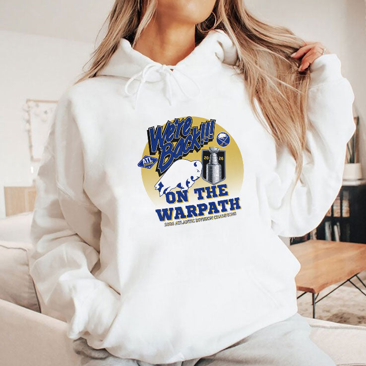 Buffalo Sabres We’re Back On The Warpath 2026 Atlantic Division Champions Shirt Unisex