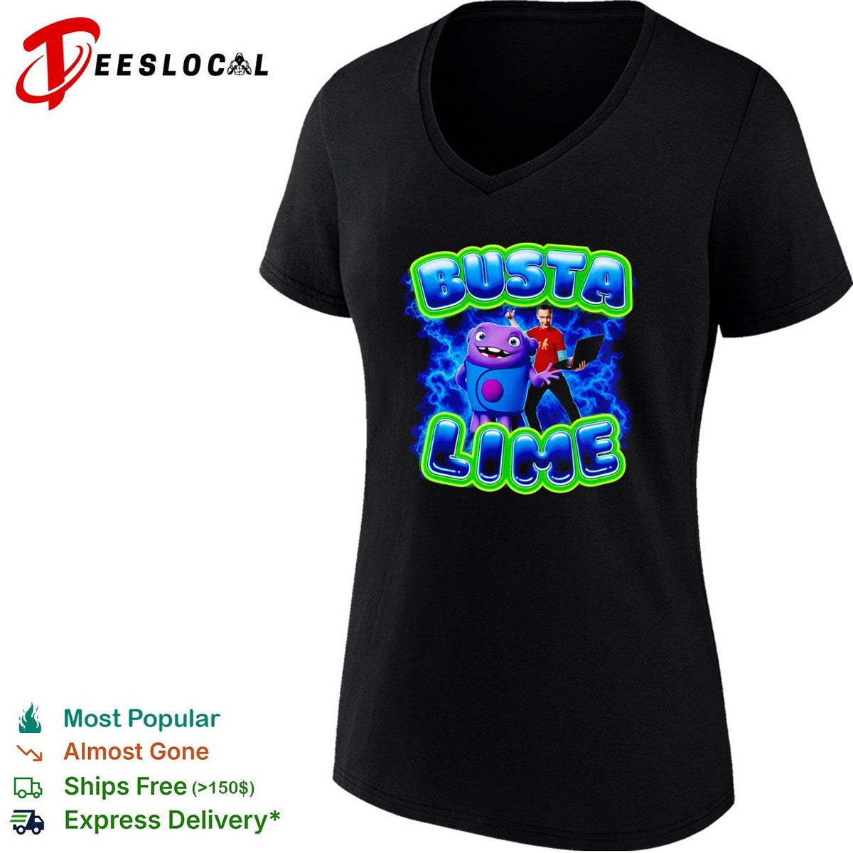 Busta Lime Sheldon Cooper from The Big Bang Theory and Oh from Home shirt Unisex