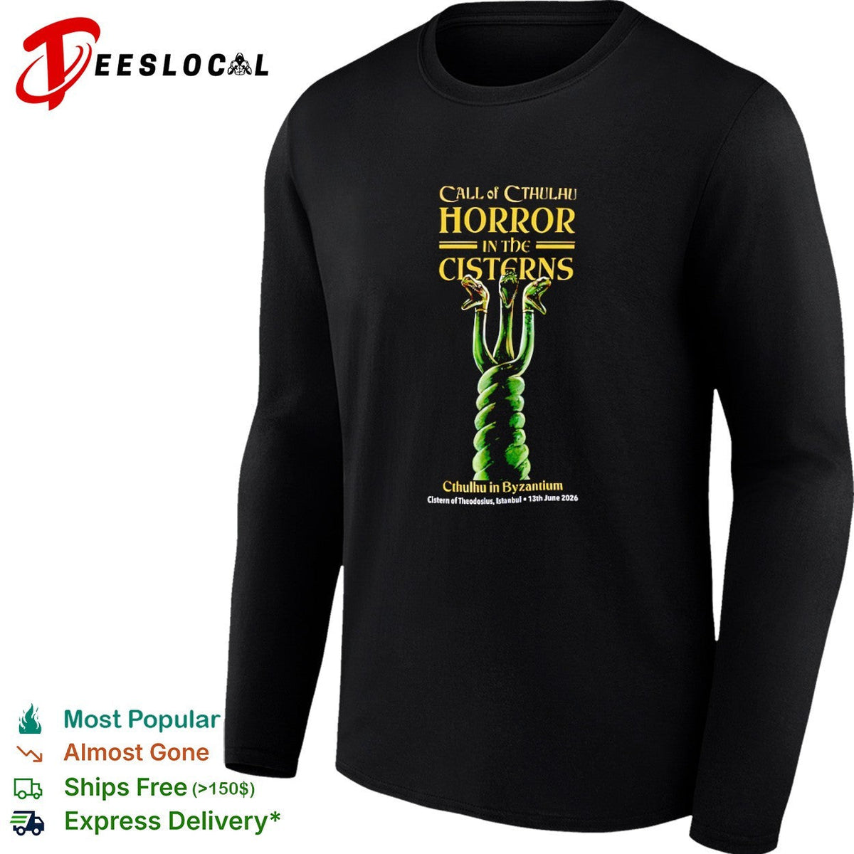 Call of Cthulhu Horror in the Cisterns Cthulhu in Byzantium Cistern of Theodosius shirt Unisex