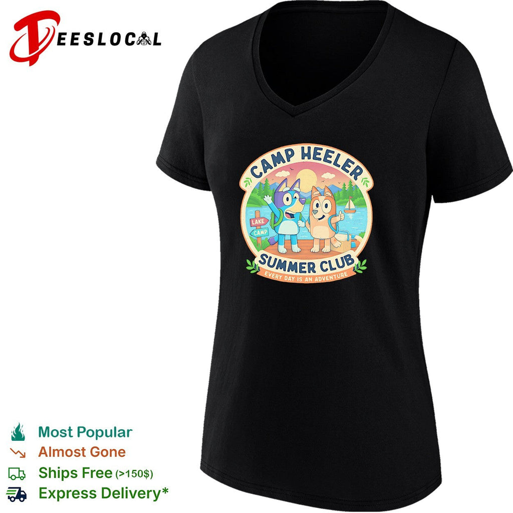 Camp Heeler Summer Club every day is an adventure lake camp fun art shirt Unisex