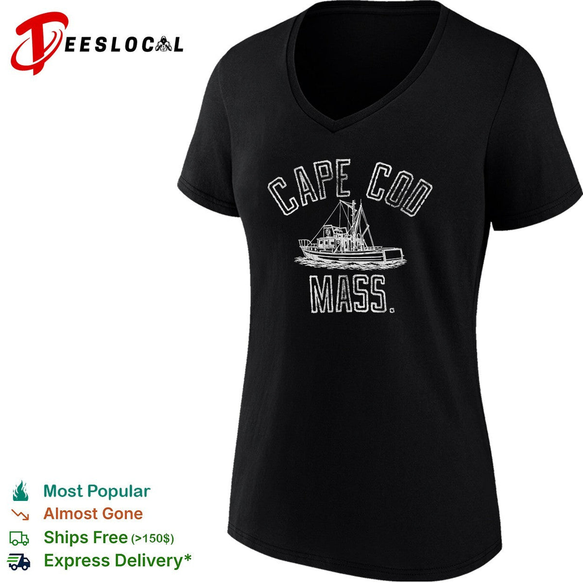Cape Cod Mass boat nautical coastal vintage shirt Unisex