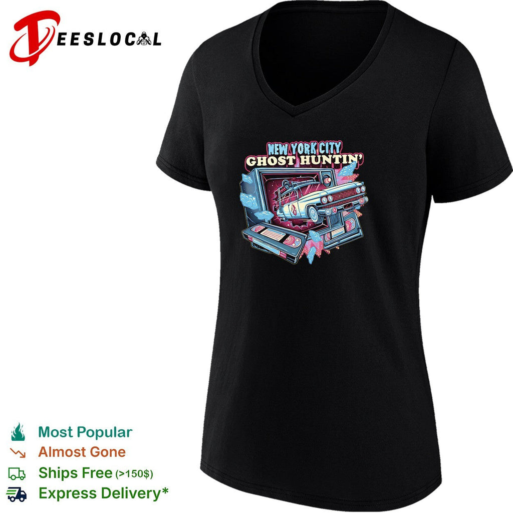 Car bursting through TV New York City ghost huntin’ shirt Unisex