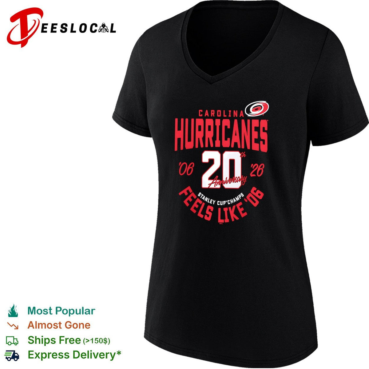 Carolina Hurricanes 20th Anniversary 06 26 Feels Like 06 Stanley Cup Champs shirt Unisex