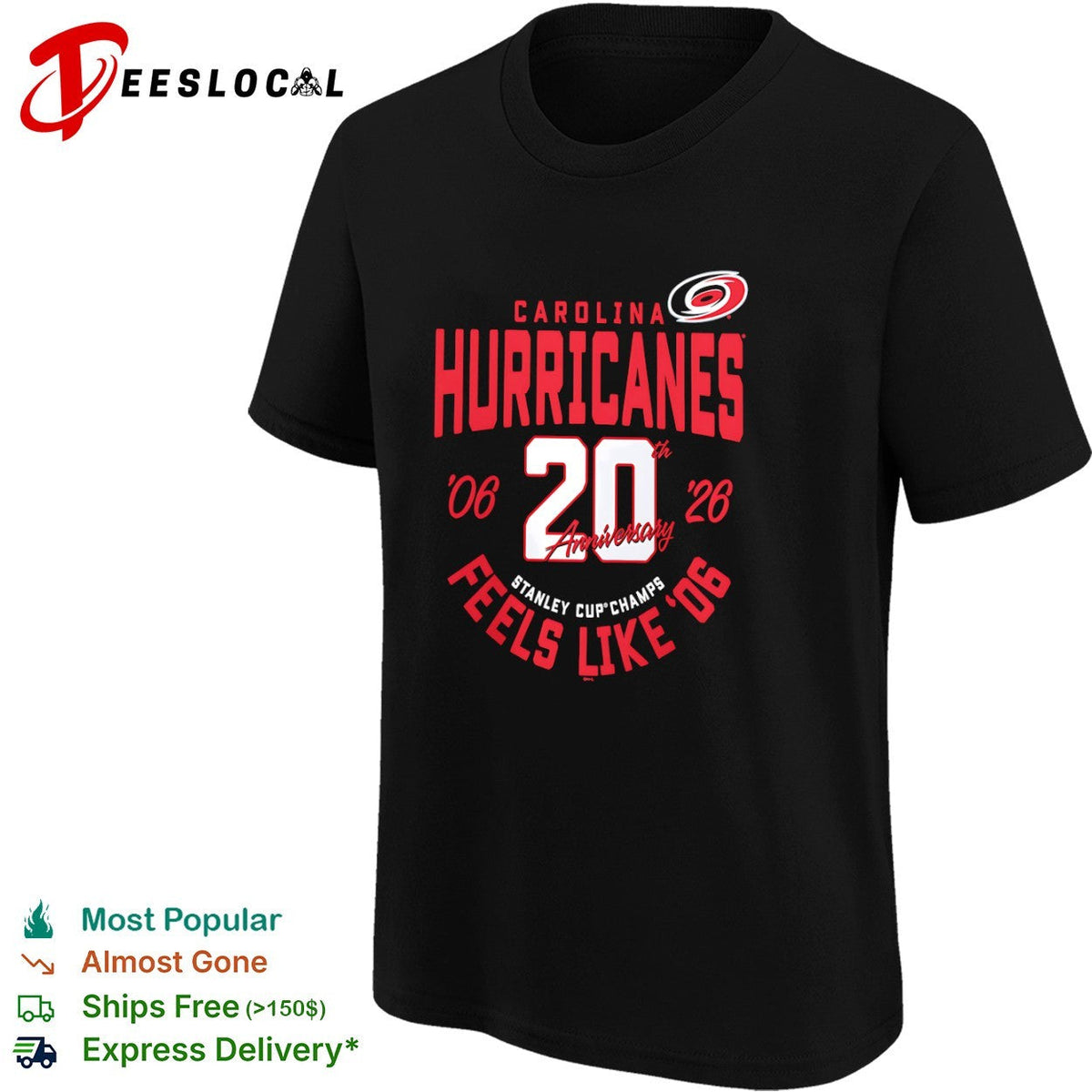 Carolina Hurricanes 20th Anniversary 06 26 Feels Like 06 Stanley Cup Champs shirt Unisex