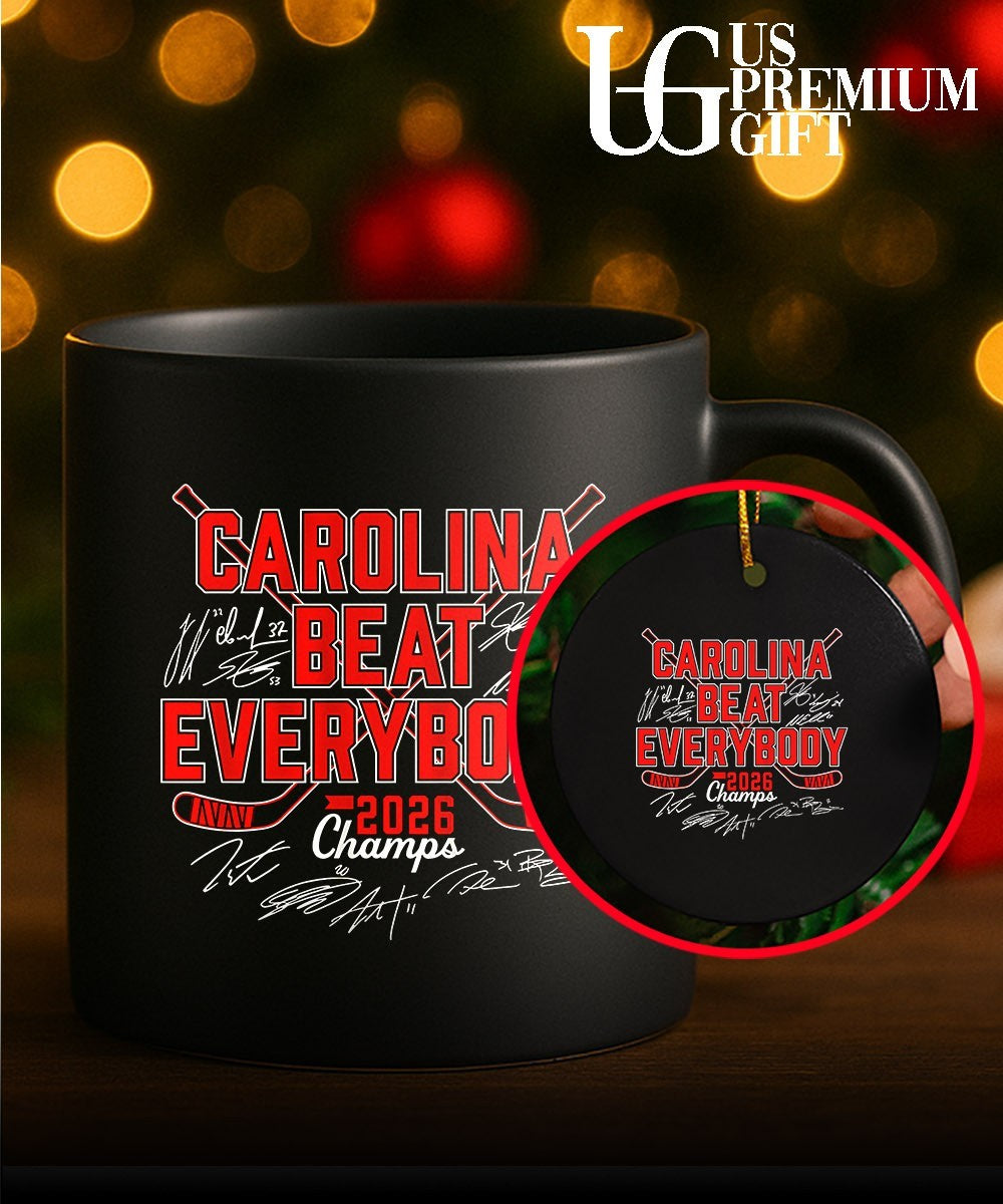 Carolina Hurricanes Beat Everybody 2026 Champs Hockey signature shirt Unisex