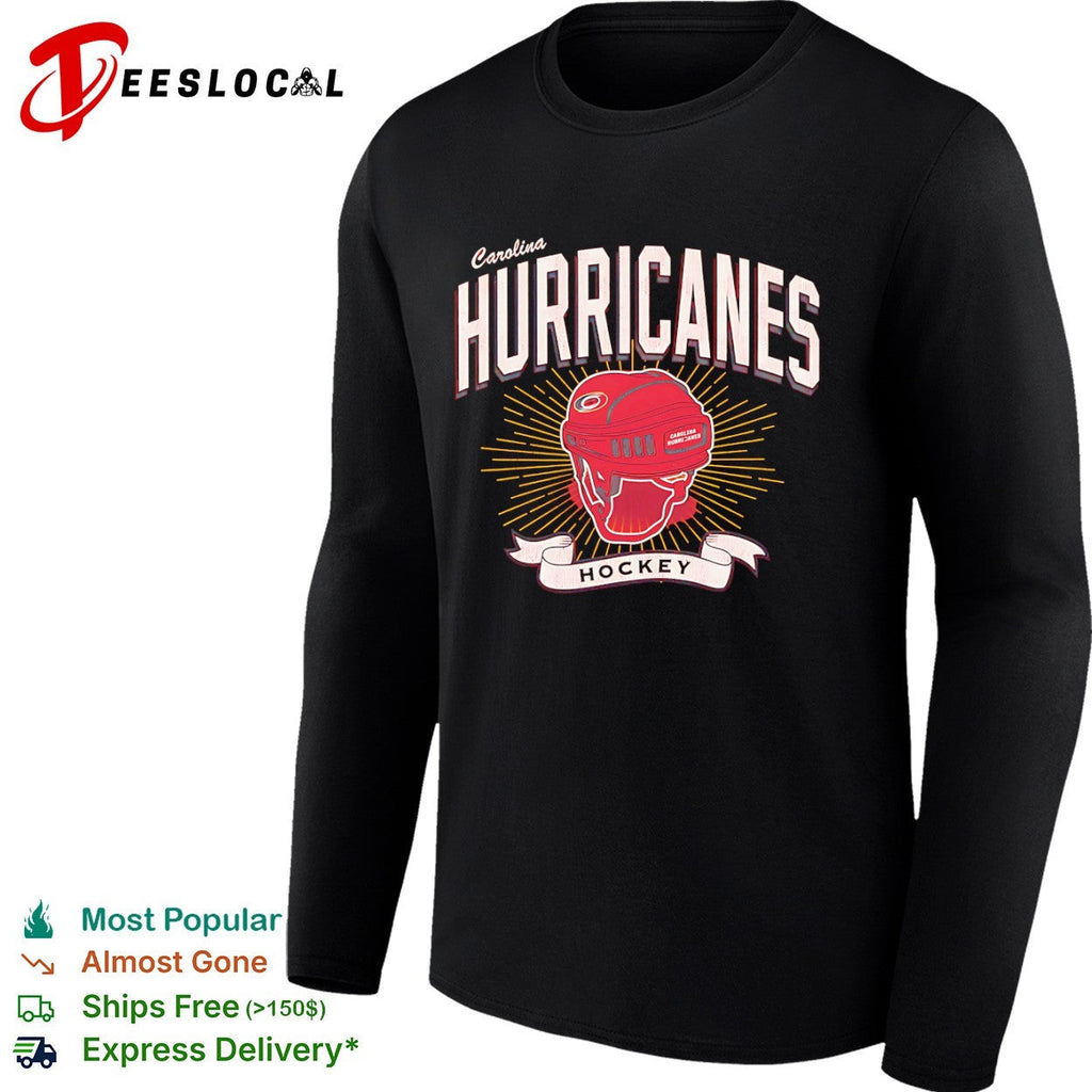 Carolina Hurricanes Hockey Team Logo with Helmet shirt Unisex