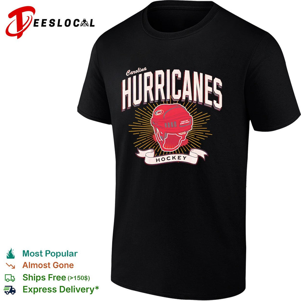 Carolina Hurricanes Hockey Team Logo with Helmet shirt Unisex