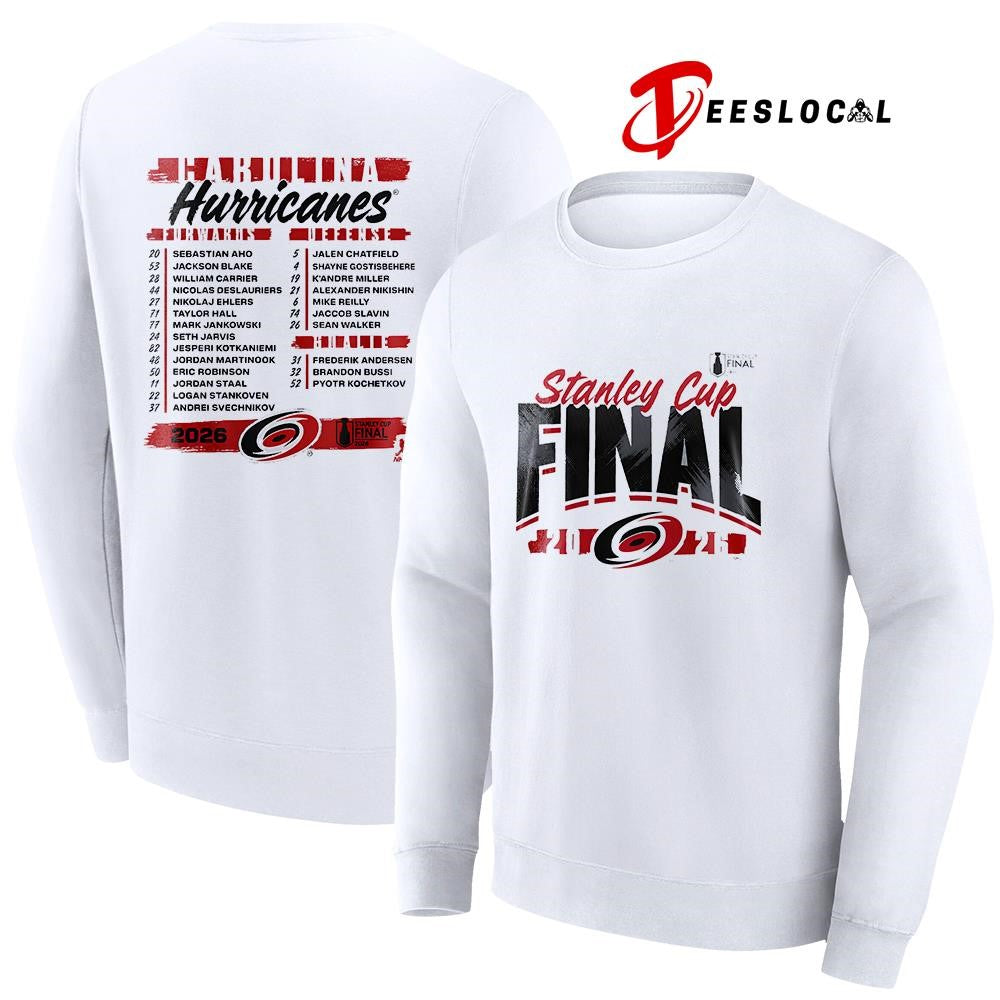 Carolina Hurricanes Stanley Cup finals name roster shirt Unisex