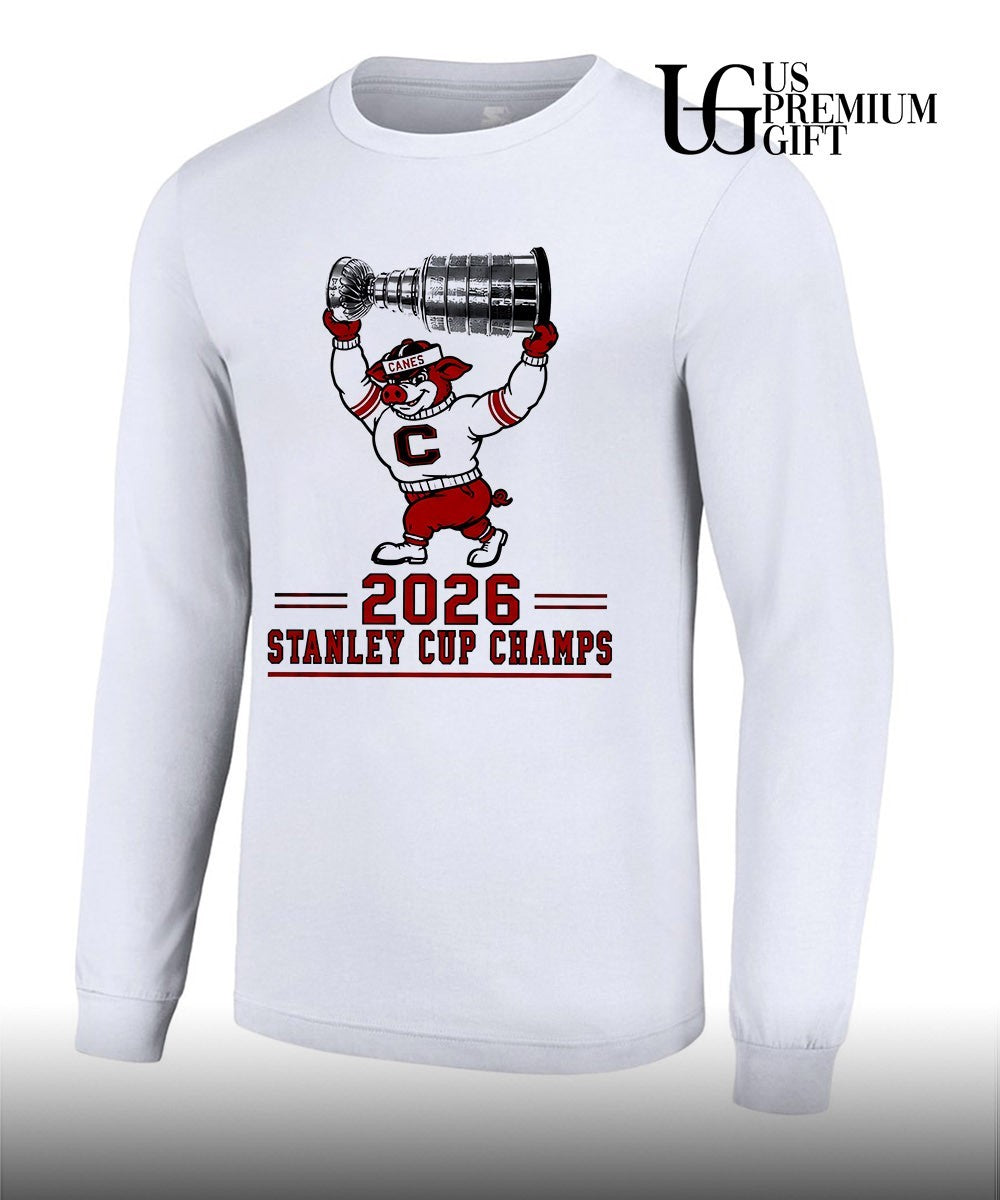 Carolina Hurricanes Stormy mascot 2026 Stanley Cup Champs NHL Hockey sport shirt Unisex