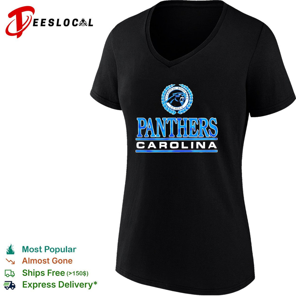 Carolina Panthers National Football League wreath logo shirt Unisex