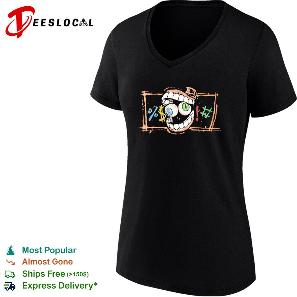 Cartoon Eyeball Mouth Symbols Swearing Cursing Comic shirt Unisex
