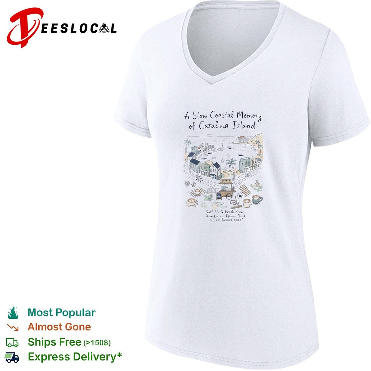 Catalina Island slow coastal memory shirt Unisex