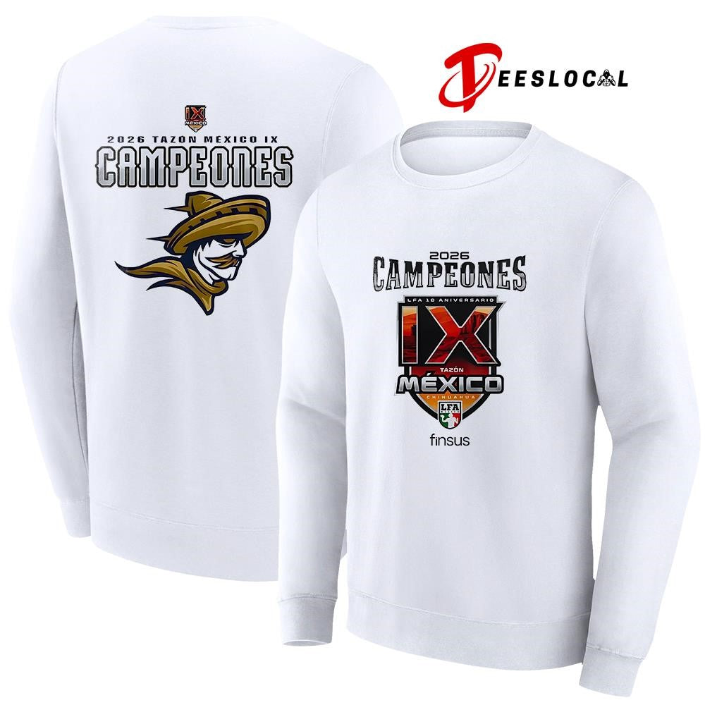 Caudillos de Chihuahua Campeones del Tazón México IX Playera Conmemo logo shirt Unisex