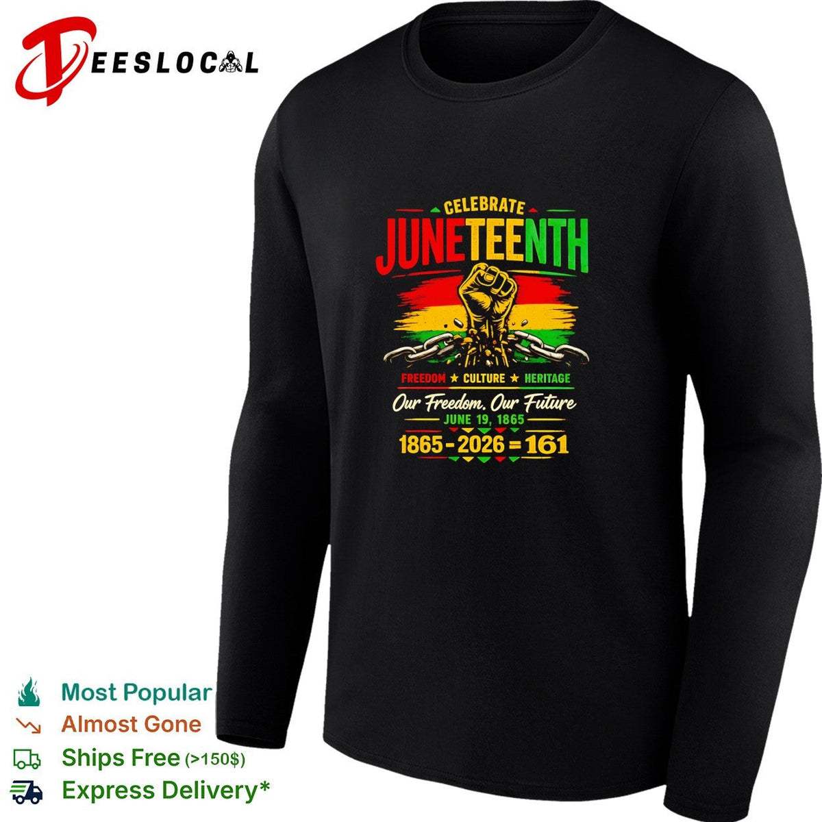Celebrate Juneteenth freedom culture heritage our freedom our future 1865 2026 161 shirt Unisex