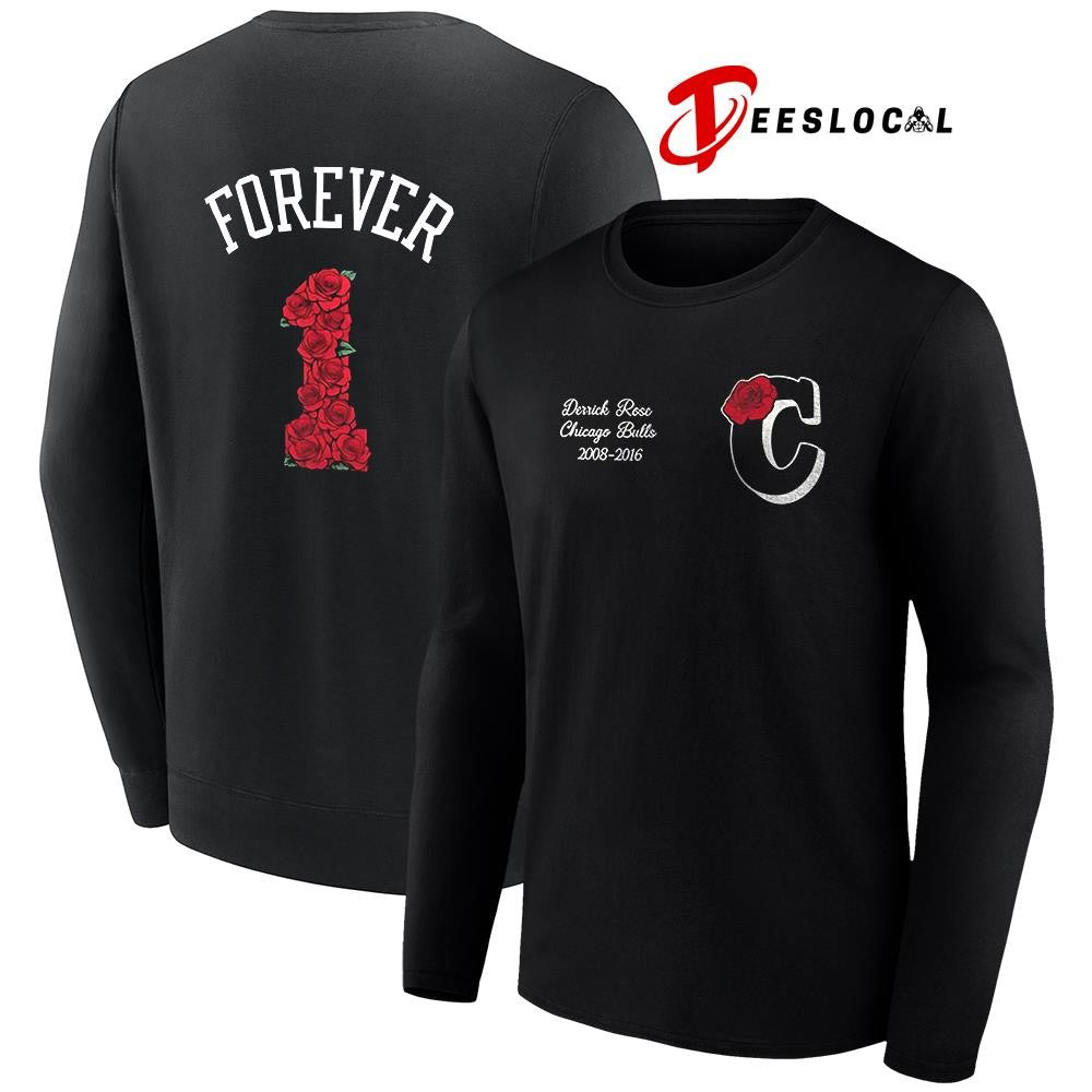 Chicago Bulls collaborate Derrick Rose forever logo shirt Unisex