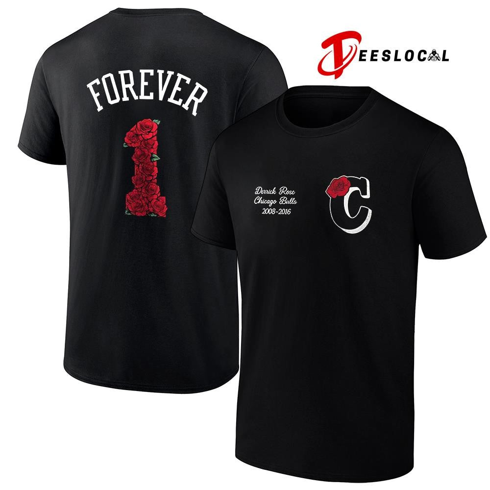 Chicago Bulls collaborate Derrick Rose forever logo shirt Unisex