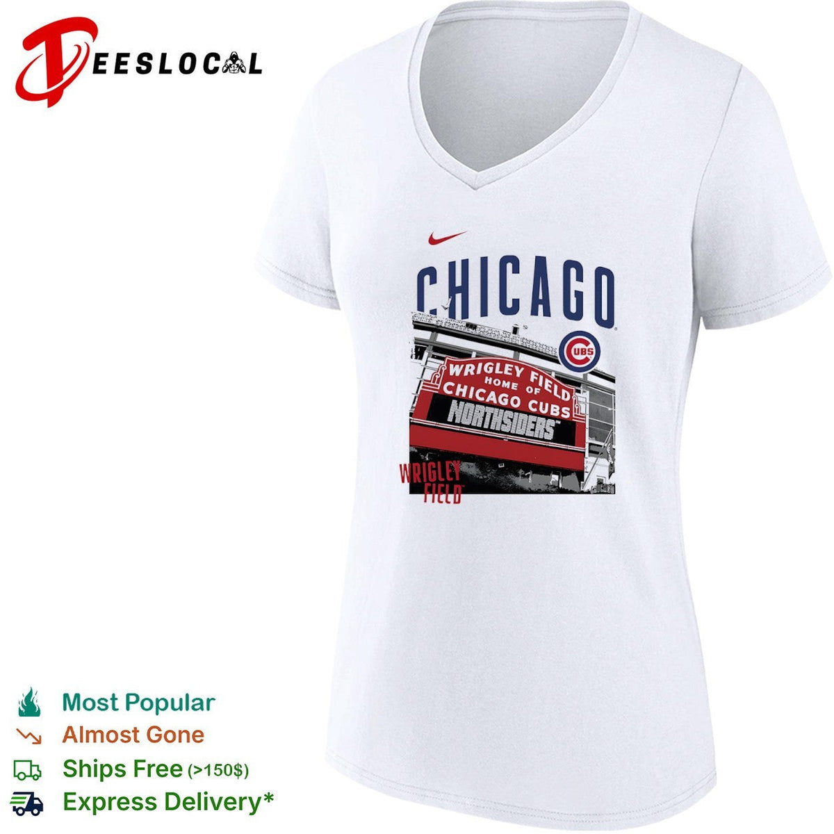 Chicago Cubs Wrigley Field Northsiders Major League Baseball Team Logo shirt Unisex