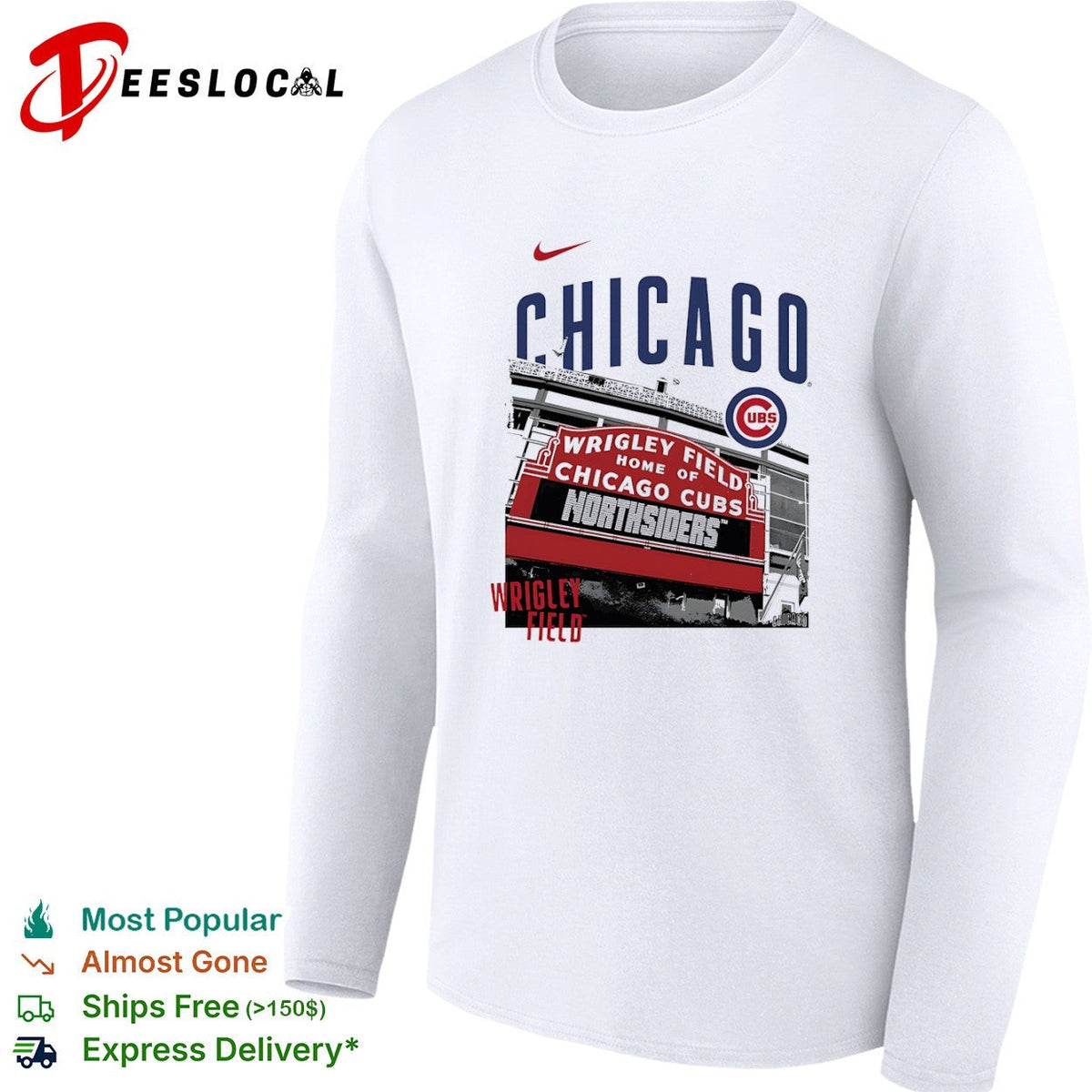 Chicago Cubs Wrigley Field Northsiders Major League Baseball Team Logo shirt Unisex