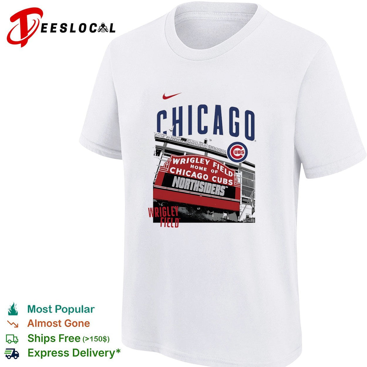 Chicago Cubs Wrigley Field Northsiders Major League Baseball Team Logo shirt Unisex