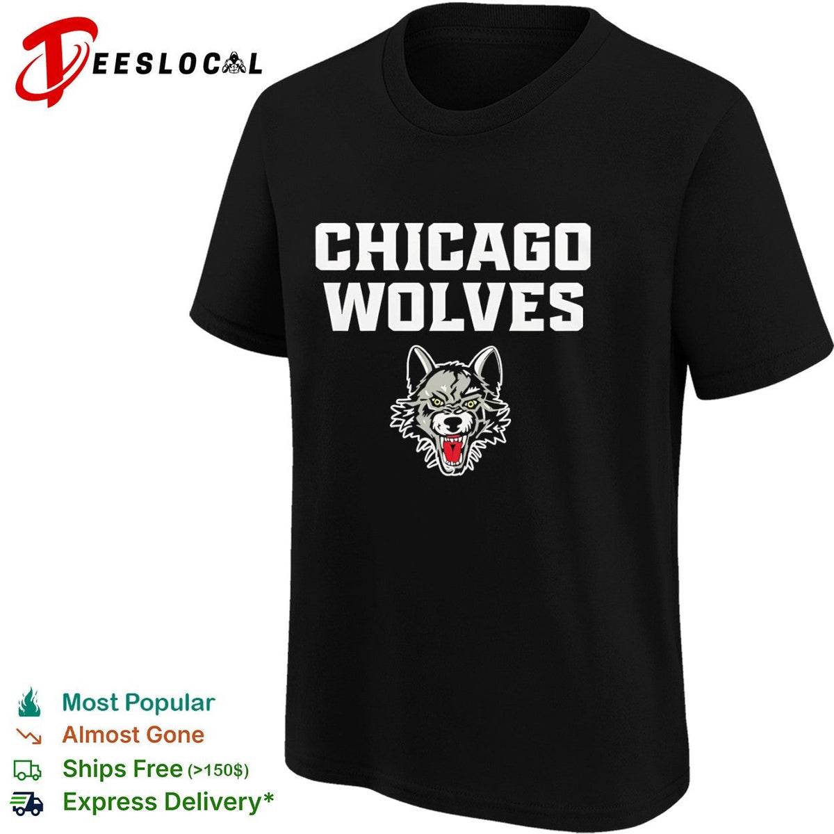Chicago Wolves hockey team logo shirt Unisex