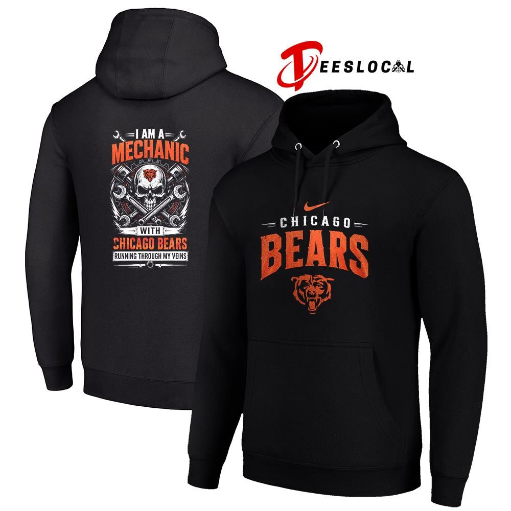 ChicagoBearsIamamechanicrunningthroughmyveinsskeletonshirt Unisex