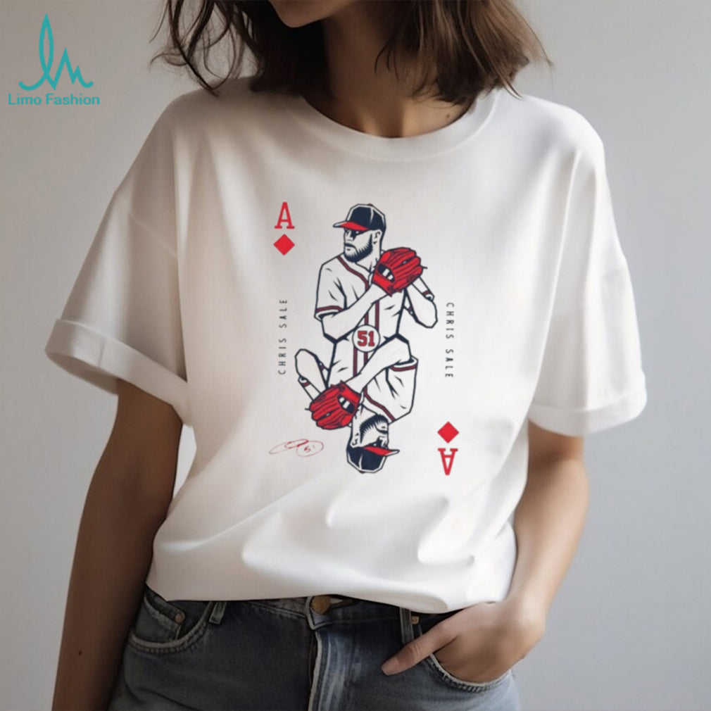 Chris Sale Ace signature Atlanta baseball playing card MLB shirt