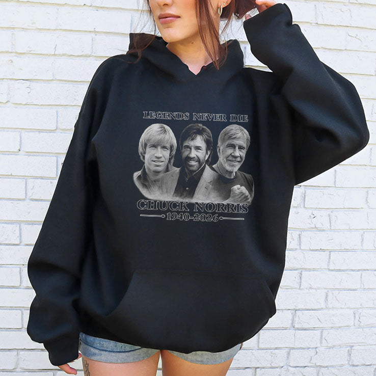 Chuck Norris Legends Never Die 1940-2026 Shirt Unisex