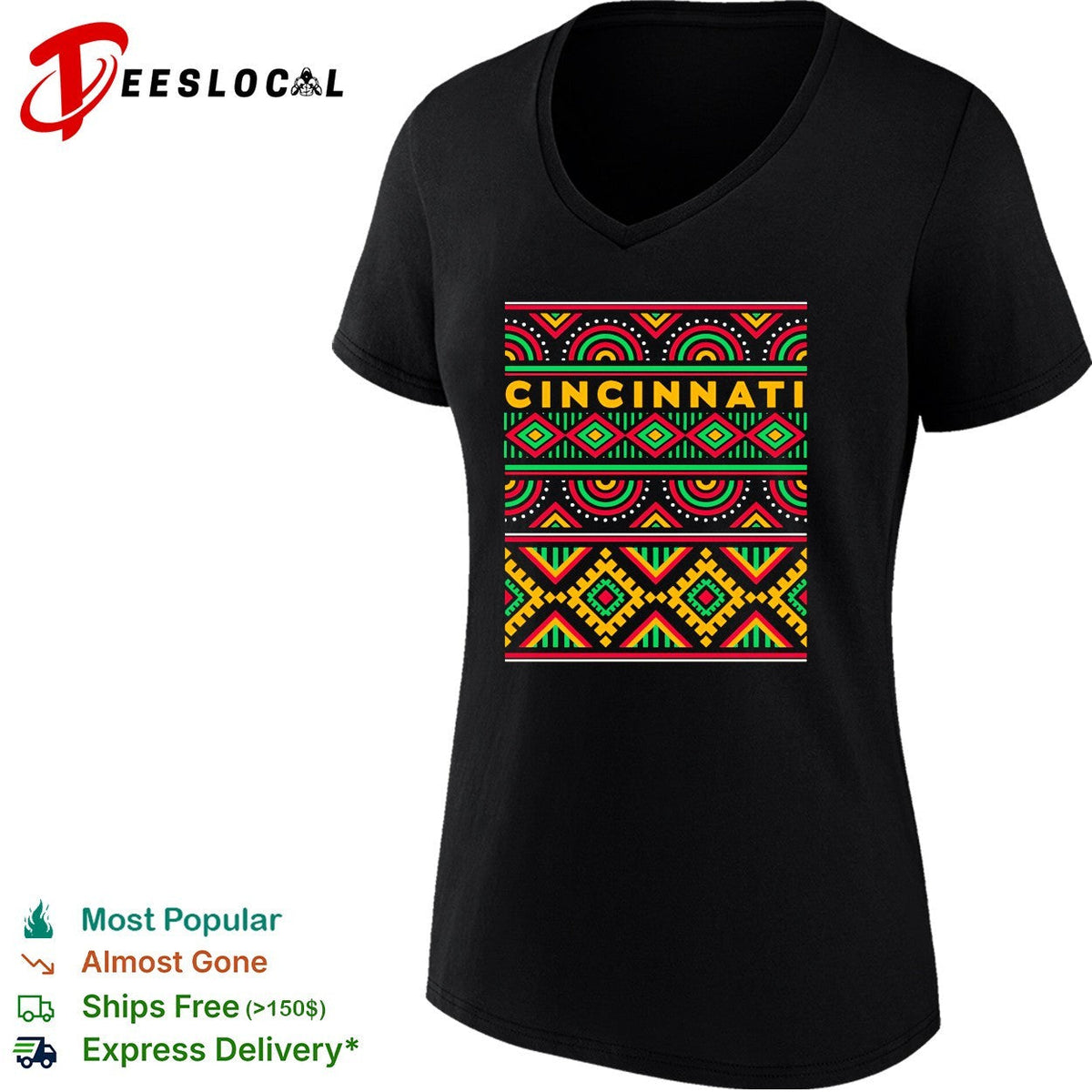Cincinnati tribal pattern typography shirt Unisex