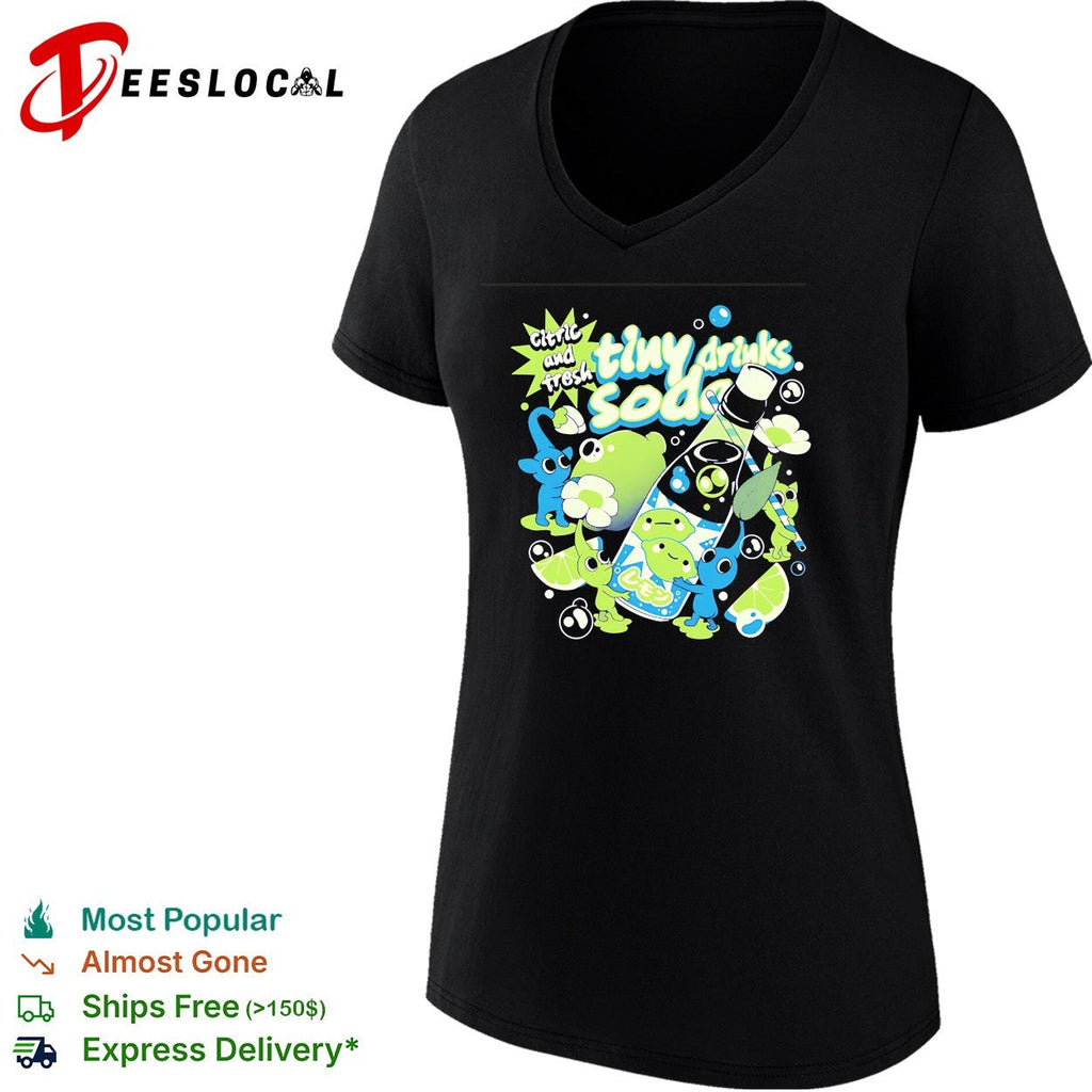 Citric tiny drinks soda frog cartoon cute kawaii shirt Unisex