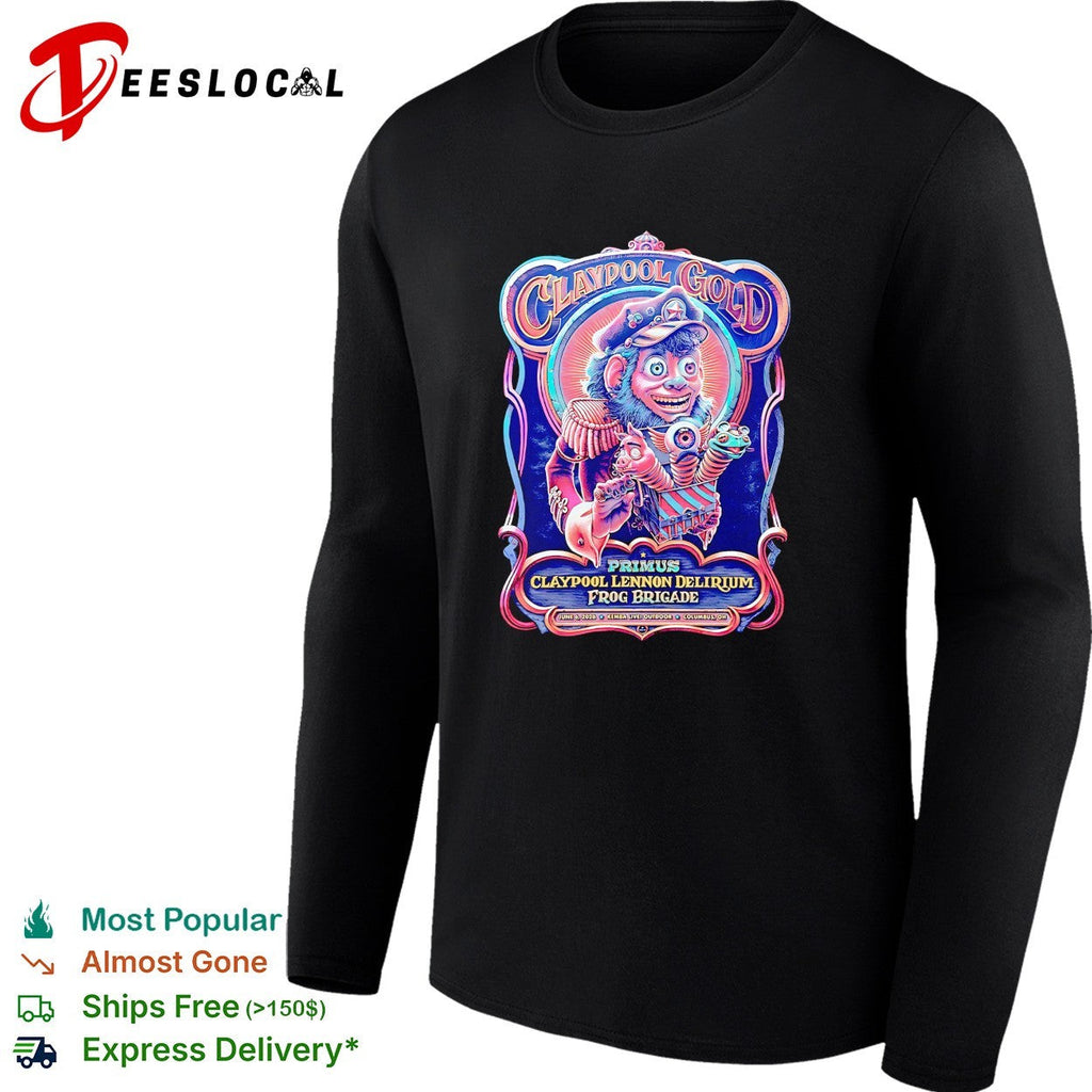 Claypool Gold Primus Claypool Lennon Delirium and Frog Brigade Columbus Ohio 2026 Event shirt