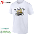 Clear the deck cannonball coming pirate ship shirt Unisex