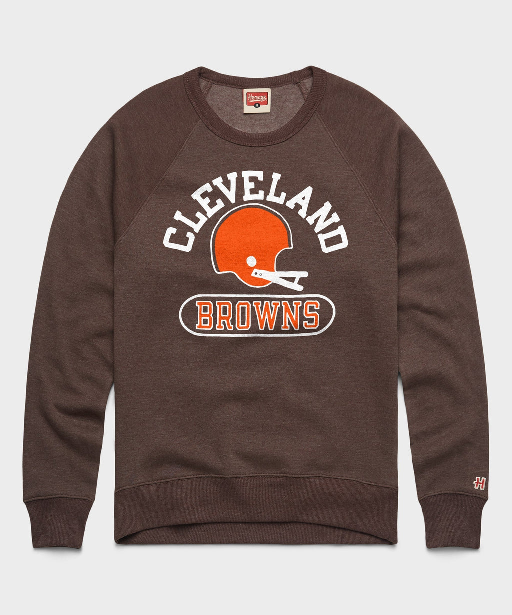 Cleveland Browns Throwback Helmet Crewneck Unisex