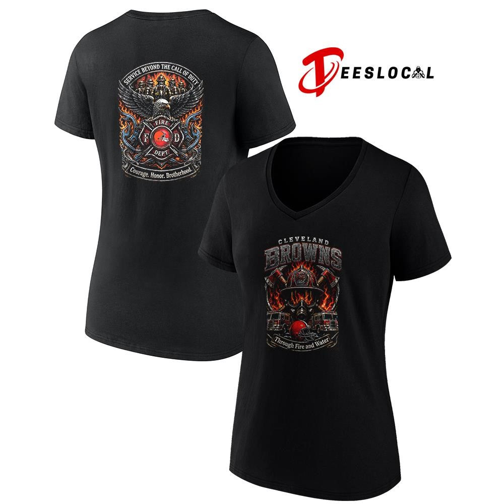 Cleveland Browns x through fire and water service beyond the call of duty shirt Unisex