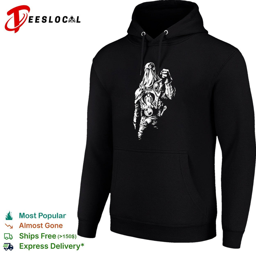 Cobra Commander G I Joe Retro High Contrast Hooded Leader Action Figure Fan shirt Unisex