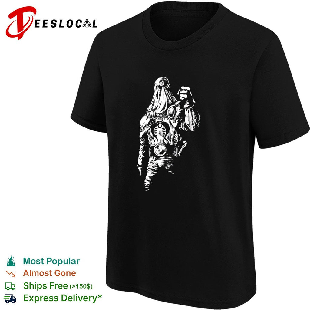 Cobra Commander G I Joe Retro High Contrast Hooded Leader Action Figure Fan shirt Unisex