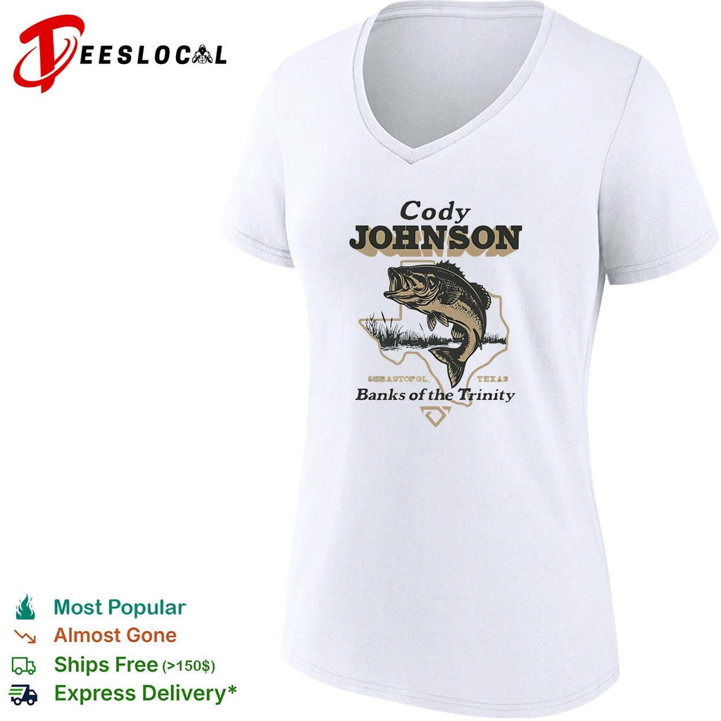 Cody Johnson bass fishing Texas banks of the Trinity vintage badge shirt Unisex
