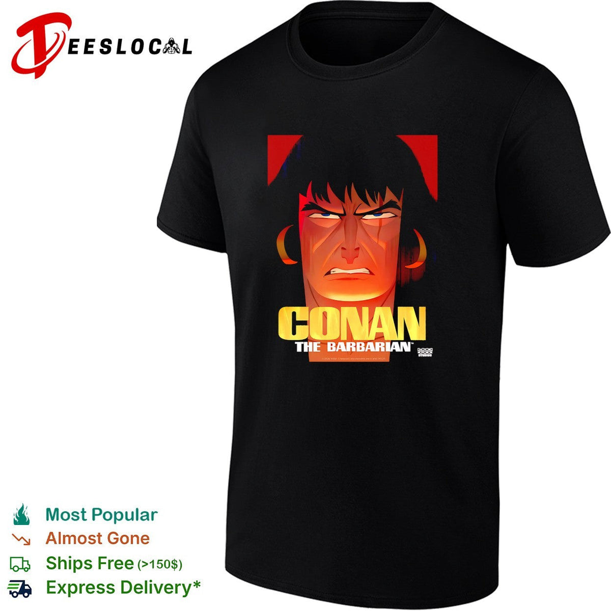 Conan the Barbarian portrait poster shirt Unisex