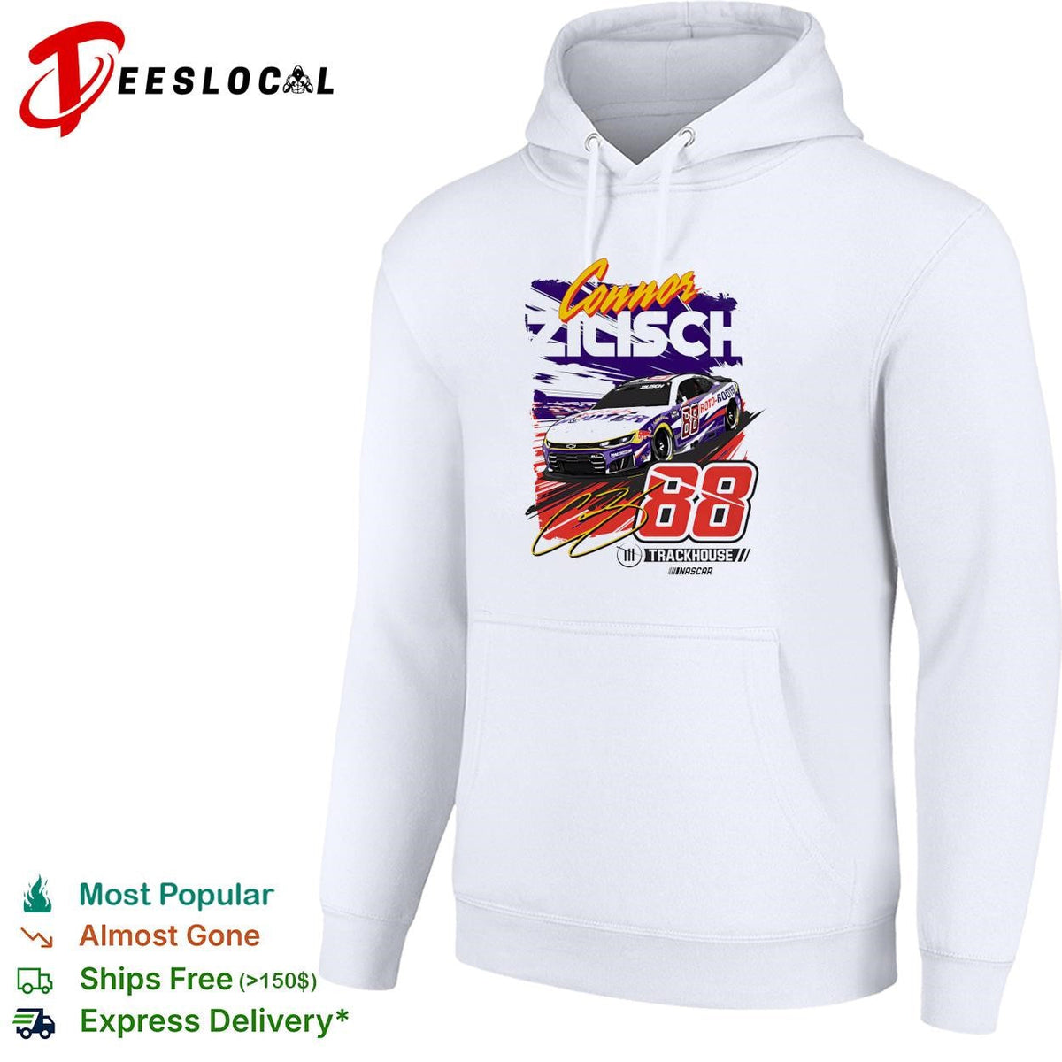 Connor Zilisch 88 Trackhouse NASCAR retro graphic shirt Unisex