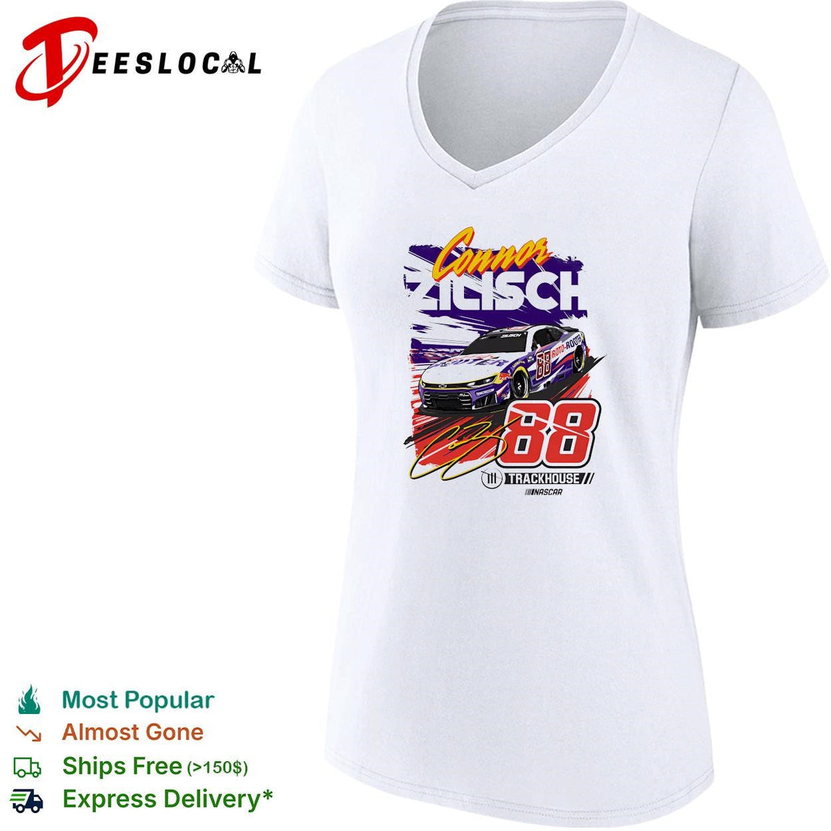 Connor Zilisch 88 Trackhouse NASCAR retro graphic shirt Unisex