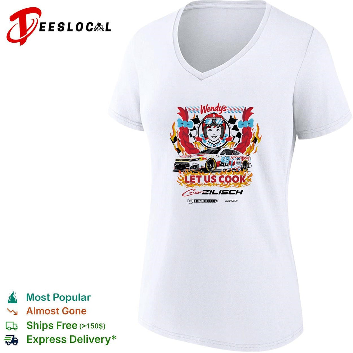 Connor Zilisch 88 Wendy’s let us cook Trackhouse NASCAR shirt Unisex